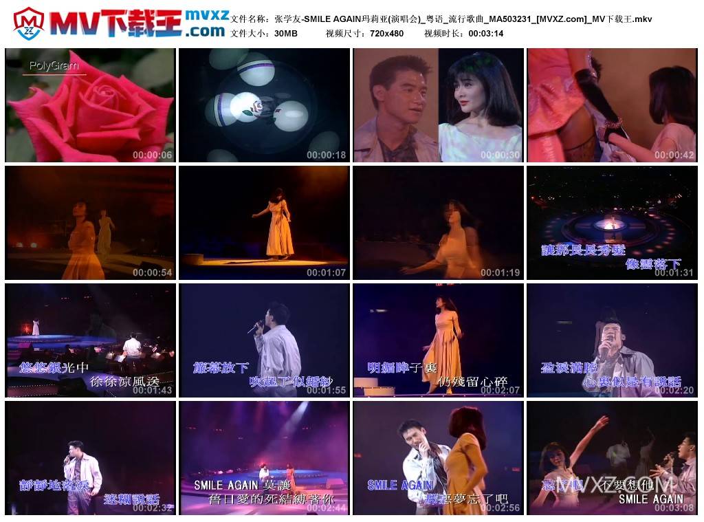 张学友-SMILE AGAIN玛莉亚(演唱会)_粤语_流行歌曲_MA503231
